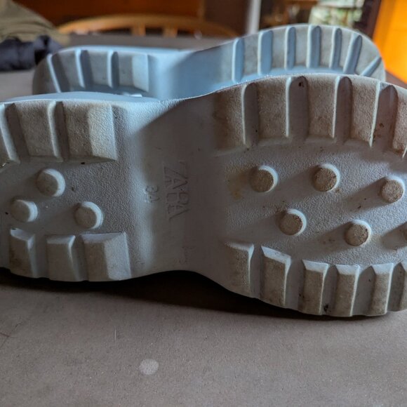 Zara AIR CHAMBER CLOGS Blue | US Size  5½ (9.5 INCHES) - Picture 6 of 16